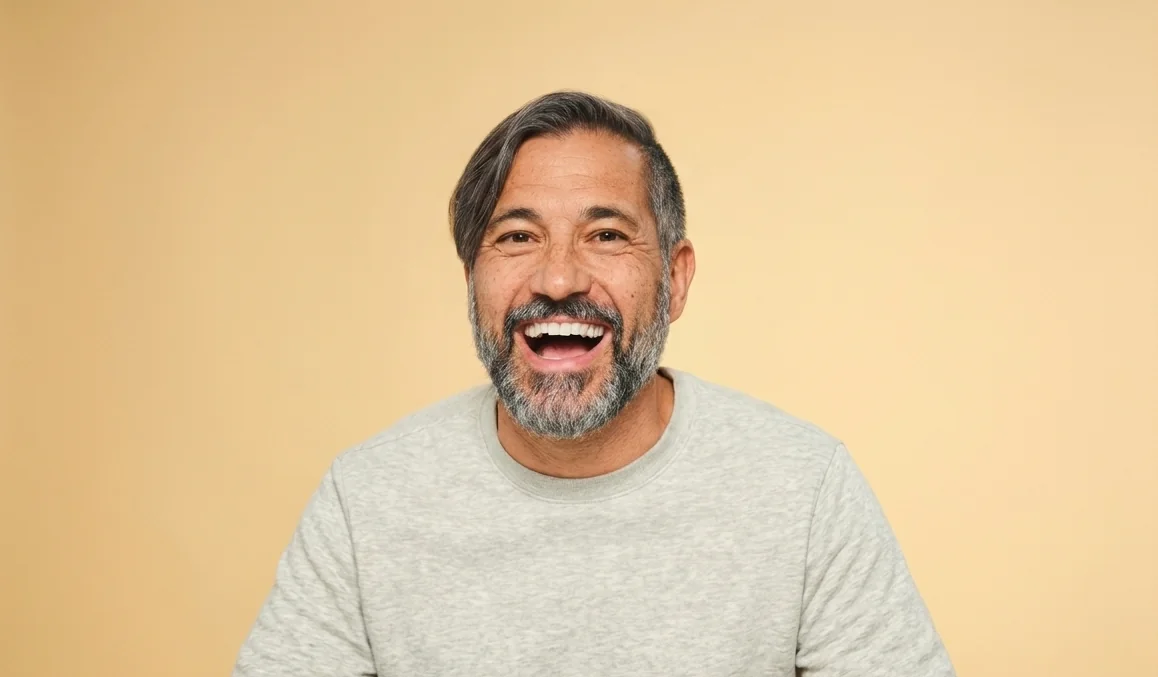 Smiling patient at Nest Dental St Leonards