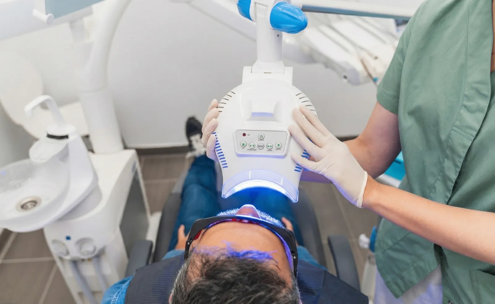 Patient receiving care at Nest Dental
