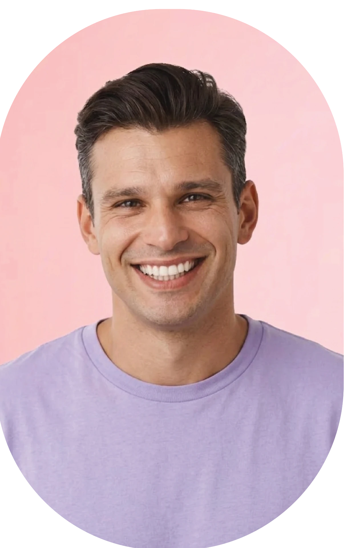 Smiling man after emergency dental care